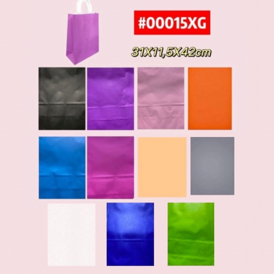 BOLSA DE PAPEL UNICOLOR "XG" #00015XG