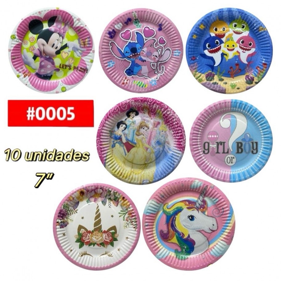 PLATOS DE 7" INFANTILES 10uds #0005