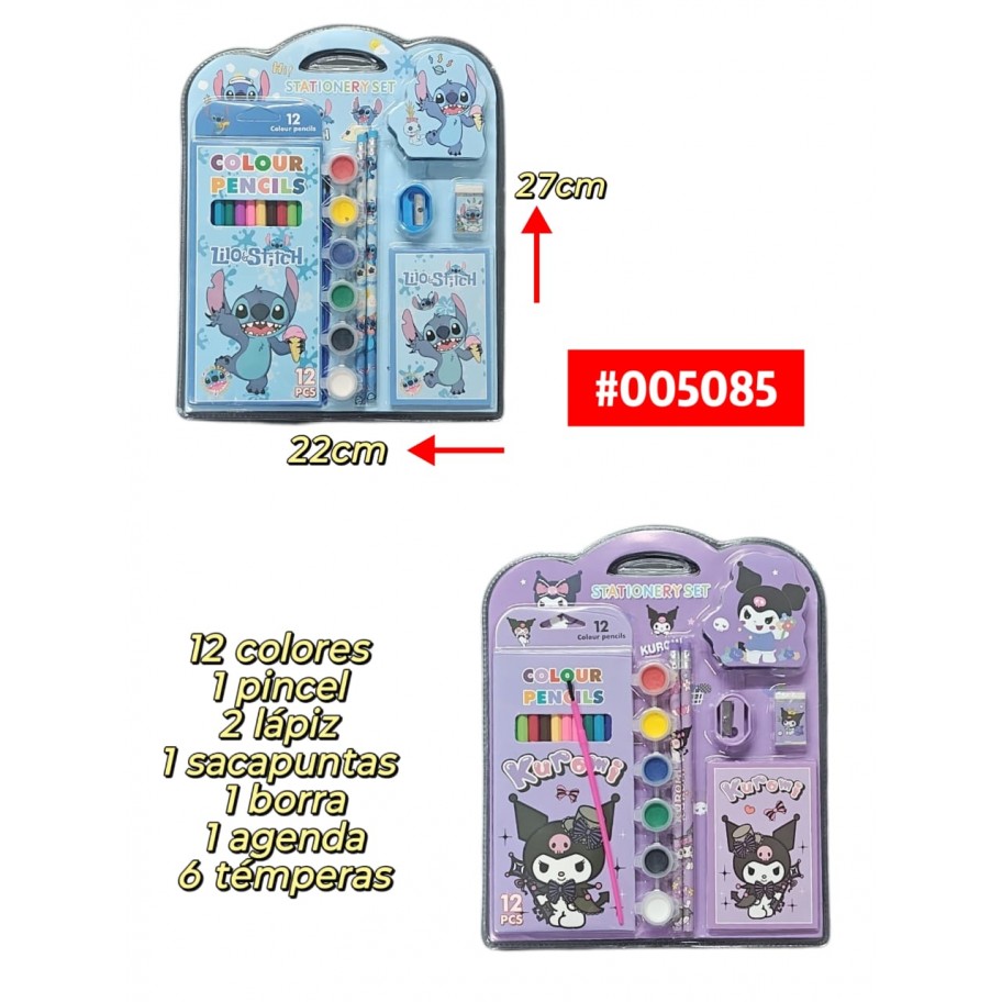 KIT DE COLORES STITCH KUROMI #005085