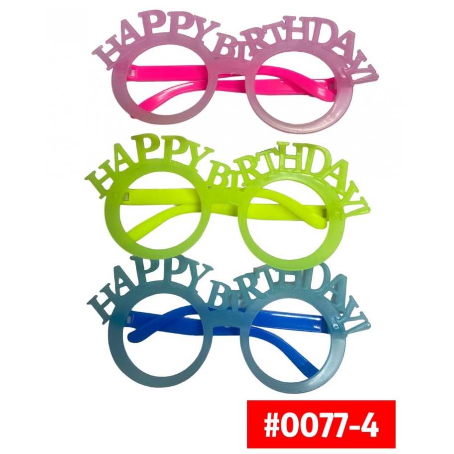 LENTES NEON HAPPY BIRTHDAY 12uds #0077-4