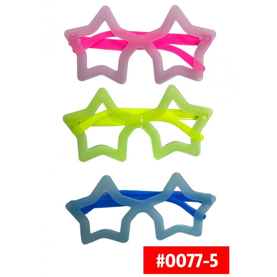 LENTES NEON ESTRELLA 12uds #0077-5