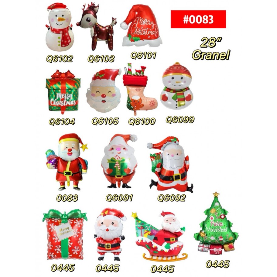 GLOBO FOIL 28'' NAVIDAD GRANEL #0083 P.U