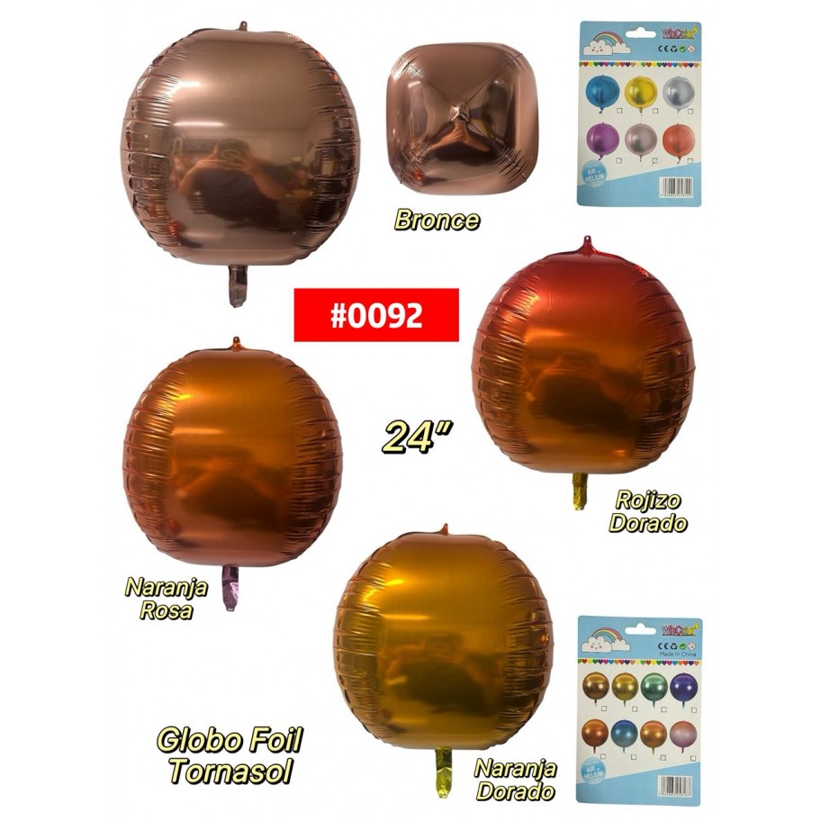 GLOBO 24" ESFERA 4D TORNASOL #0092 PROMO