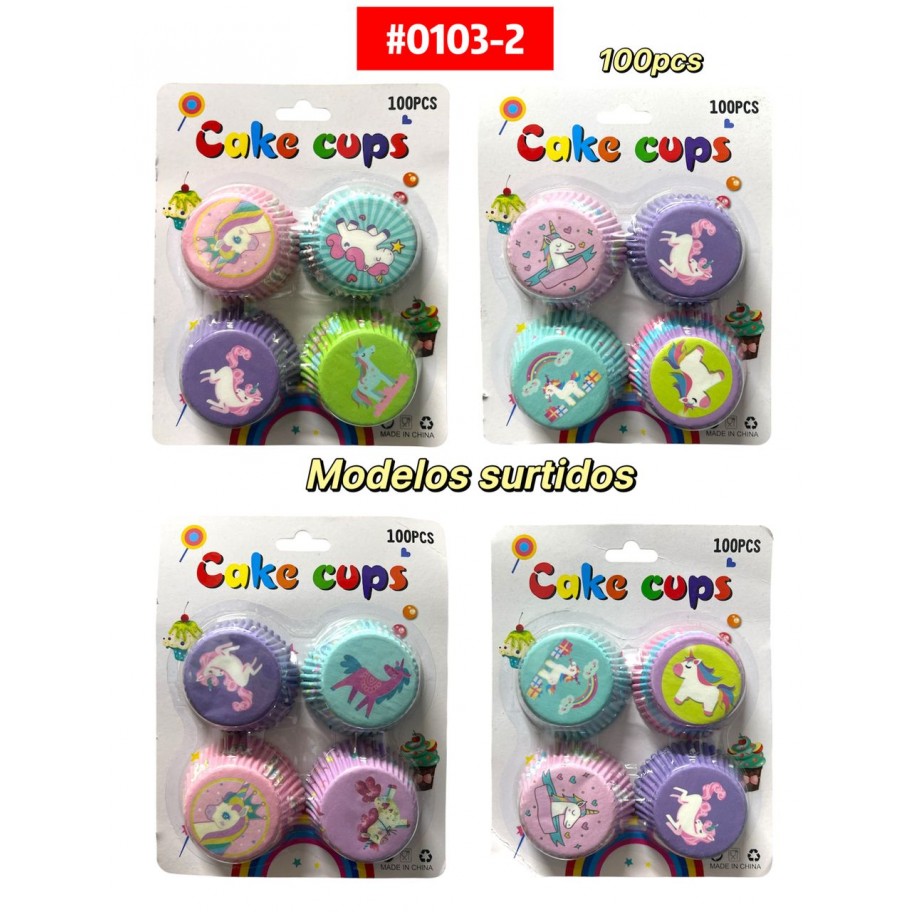 CAPACILLOS UNICORNIO 100uds #0103-2