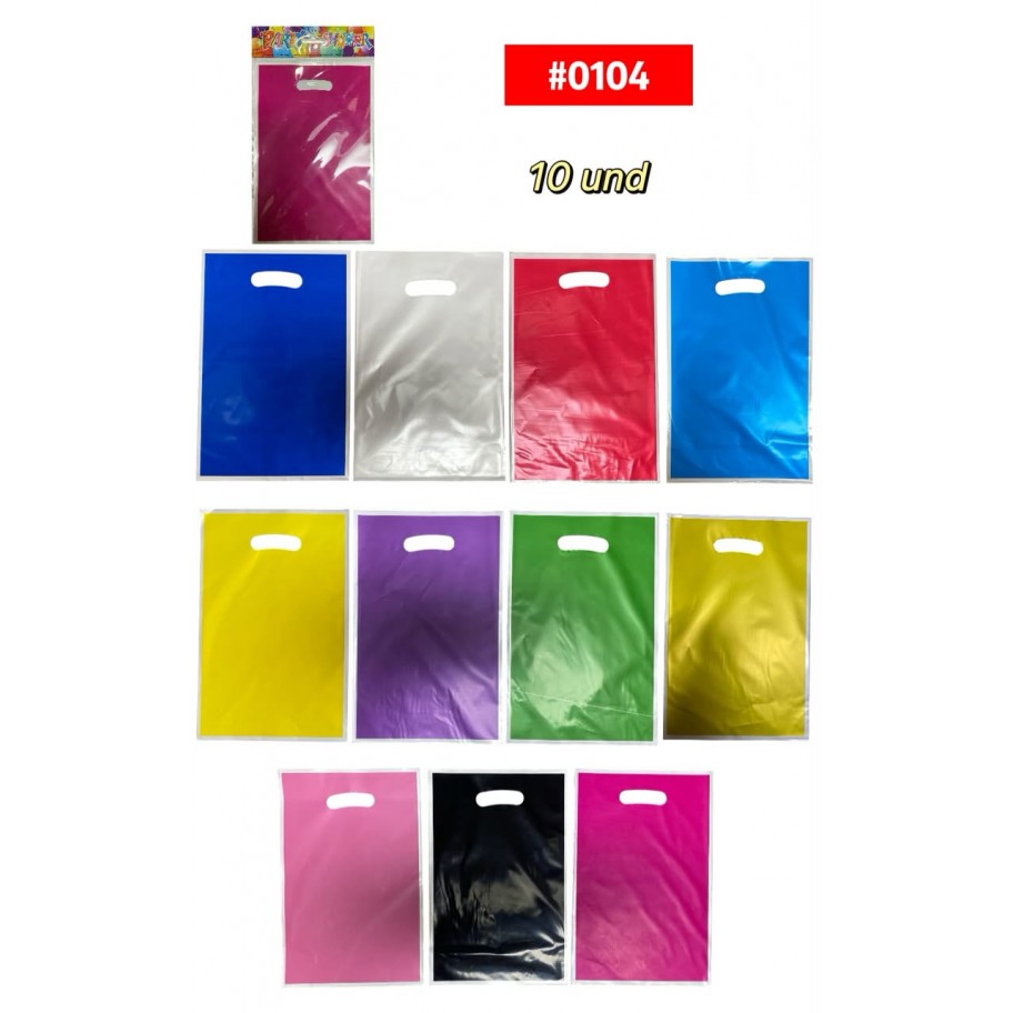 BOLSAS UNICOLOR PARA COTILLON 10uds #0104