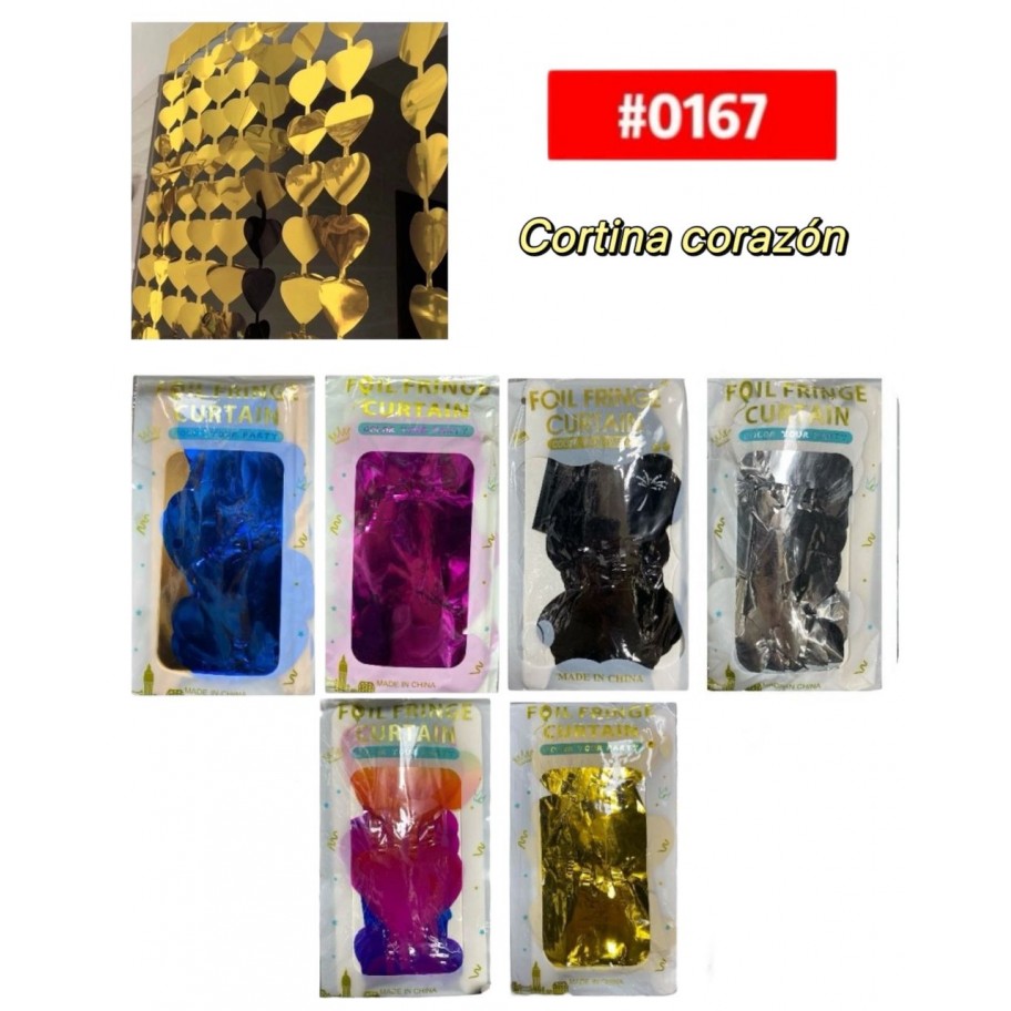 CORTINA DE CORAZONES #0167 P.U