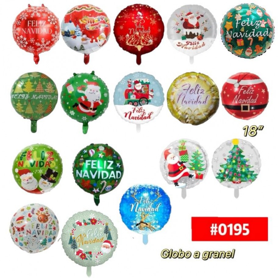 GLOBO NAVIDAD 18" GRANEL #0195