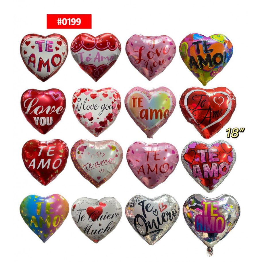 GLOBO CORAZON AMOR 18'' GRANEL #0199