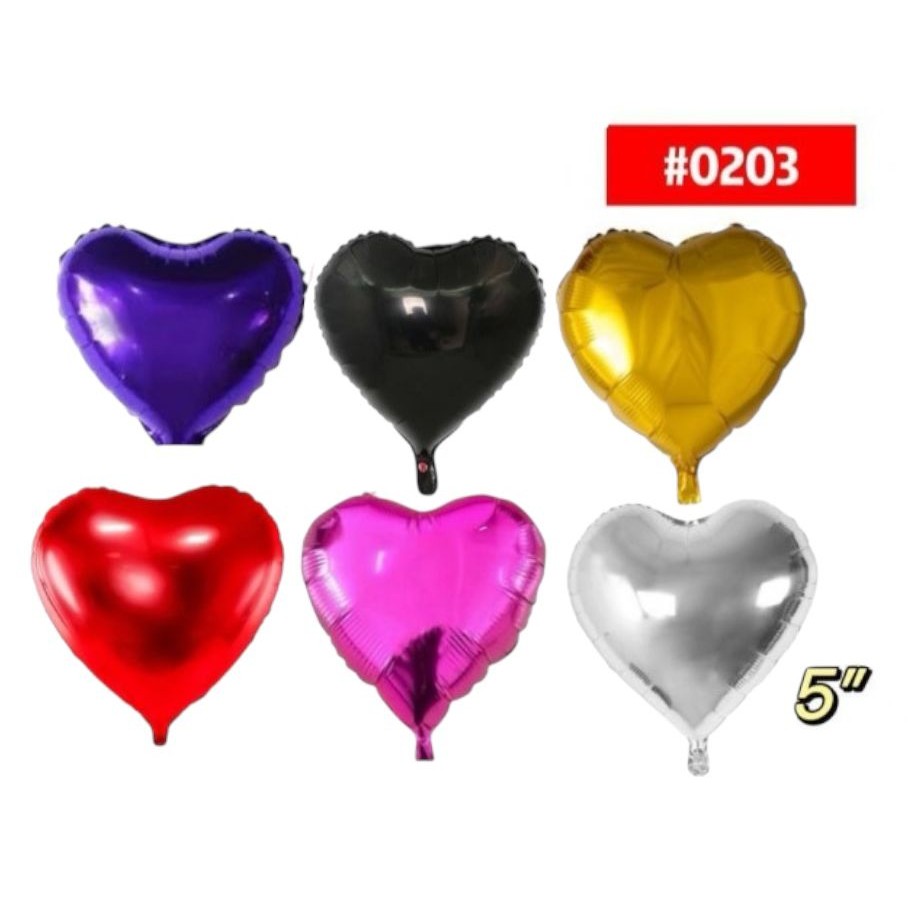 GLOBO FOIL 5" CORAZON GRANEL #0203