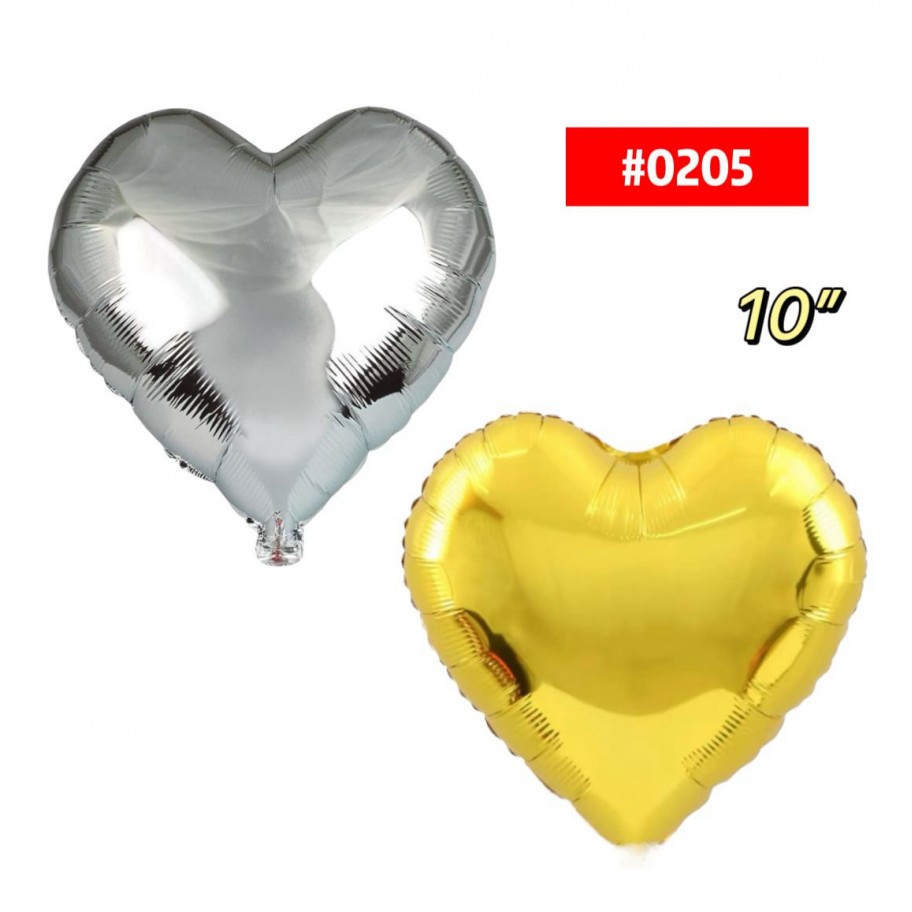 GLOBO FOIL 10" CORAZON GRANEL #0205