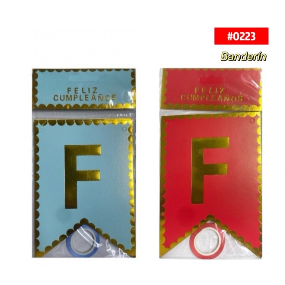 BANDERIN FELIZ CUMPLEAÑOS FLECOS #0223 PROMO