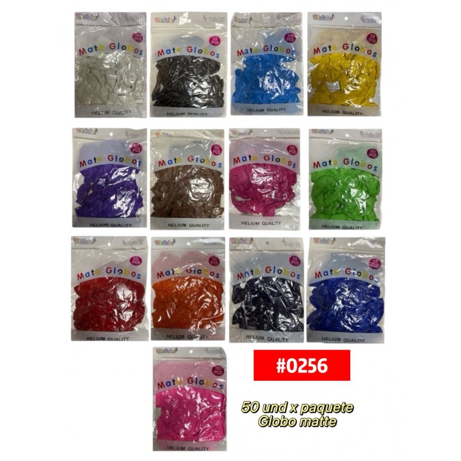 GLOBO LATEX MATTE 50uds #0256