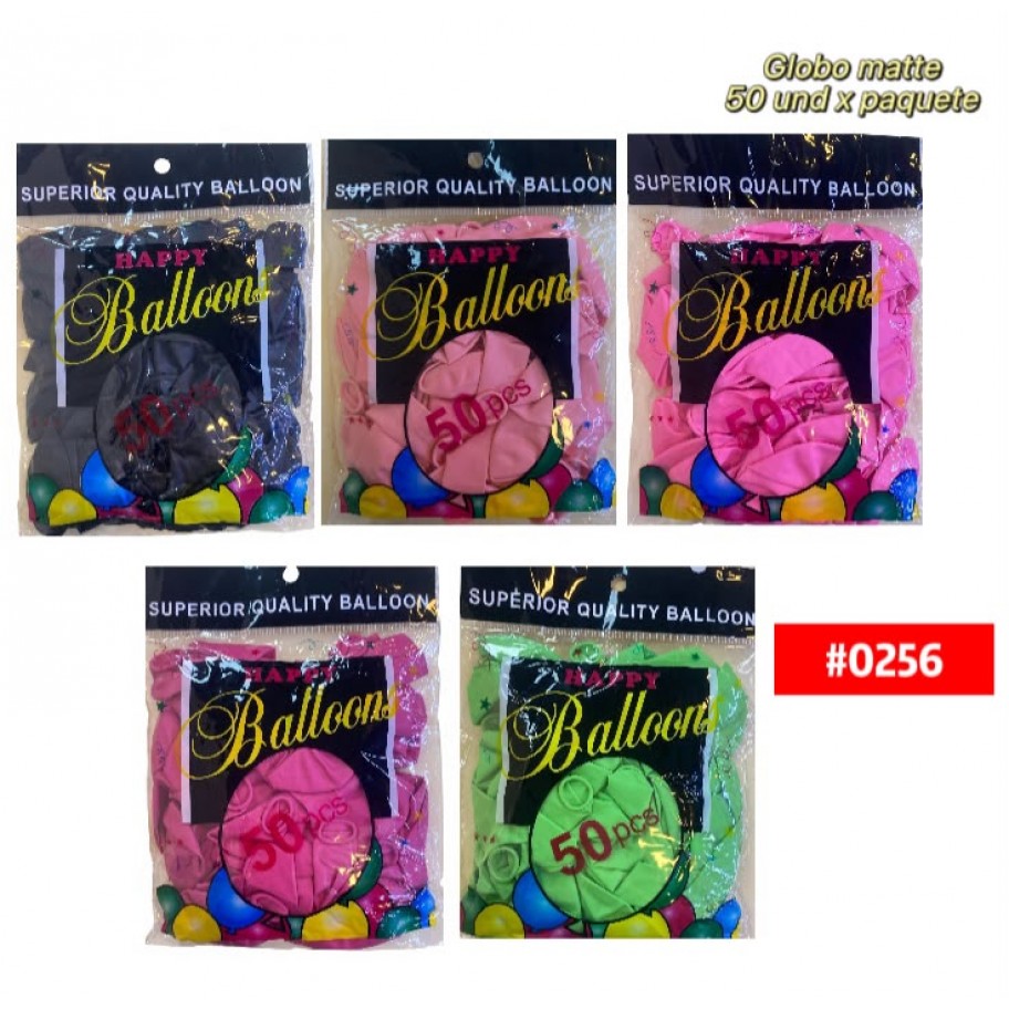 GLOBO LATEX MATTE 50uds #0256