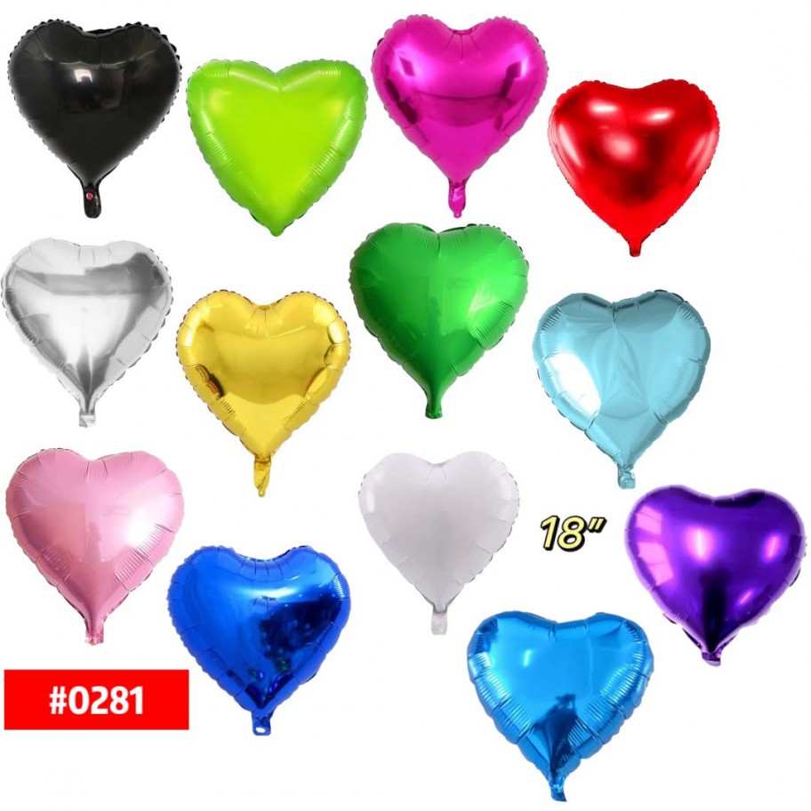 GLOBO FOIL 18" CORAZON GRANEL #0281