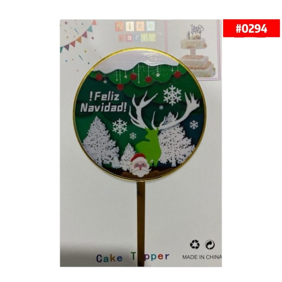 TOPPER FELIZ NAVIDAD #0294 P.U