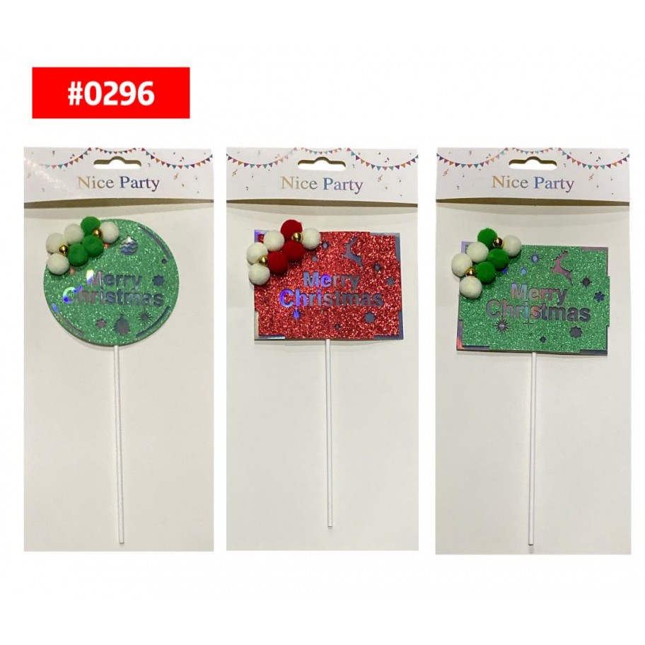 TOPPER MERRY CHRISTMAS #0296 P.U