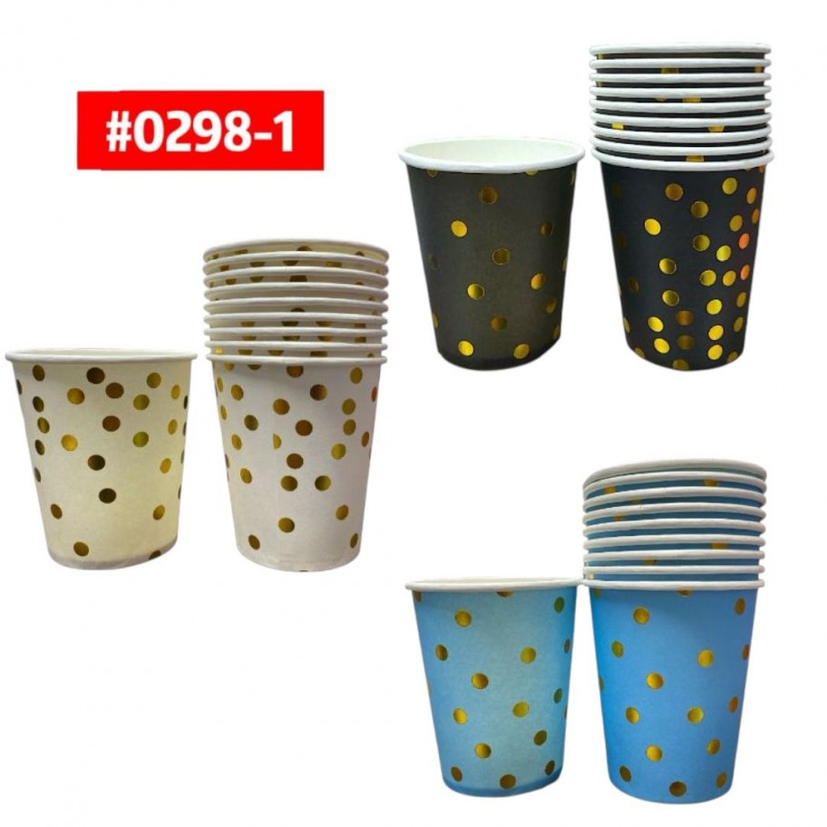 VASOS PUNTITOS 10uds #0298-1