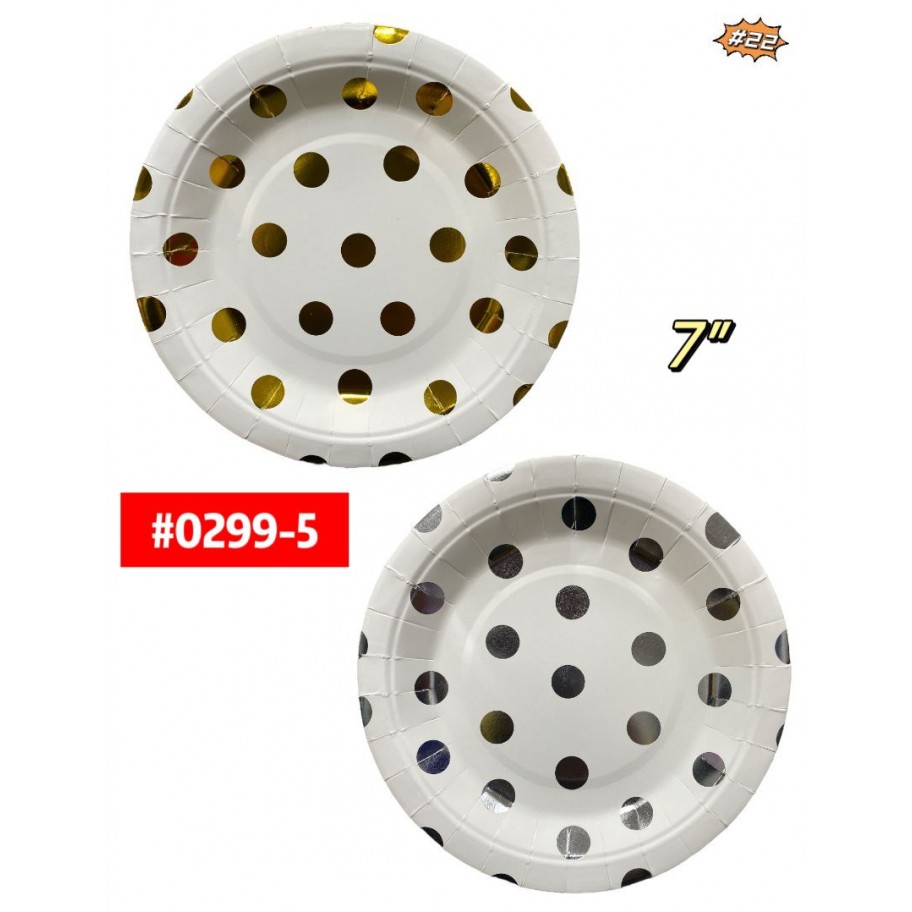 PLATOS PUNTOS DE 7" 10uds #0299-5