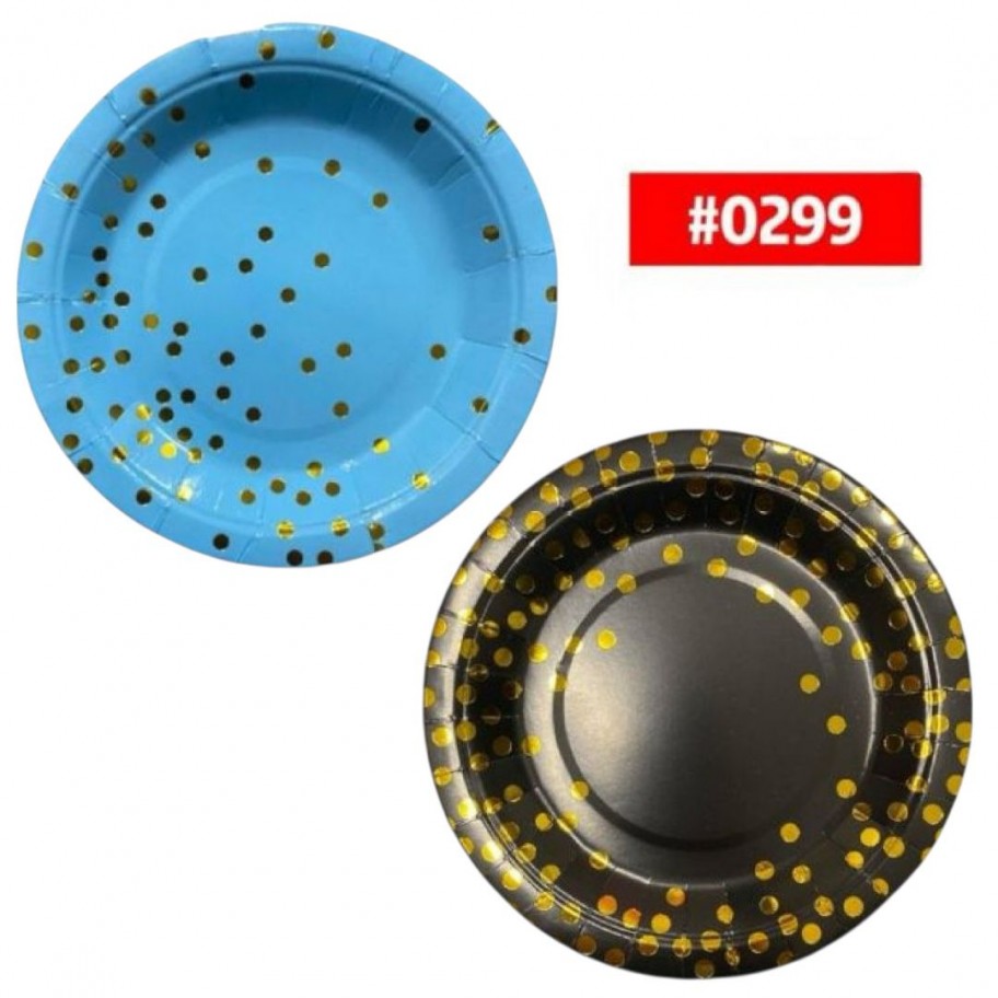 PLATOS PUNTITOS DE 7" 10uds #0299