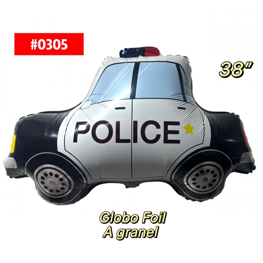 GLOBO CARRO POLICIA 38" #0305 GRANEL P.U