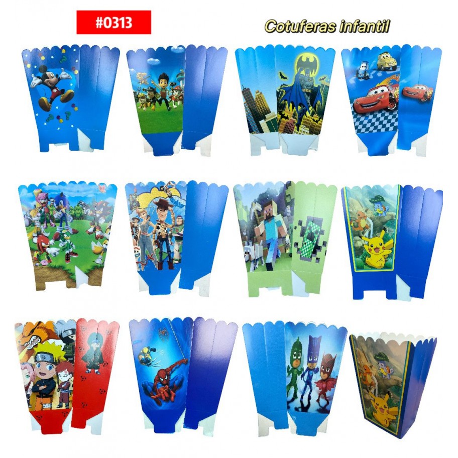 CAJA PARA COTUFAS INFANTIL 6uds #0313 P.U