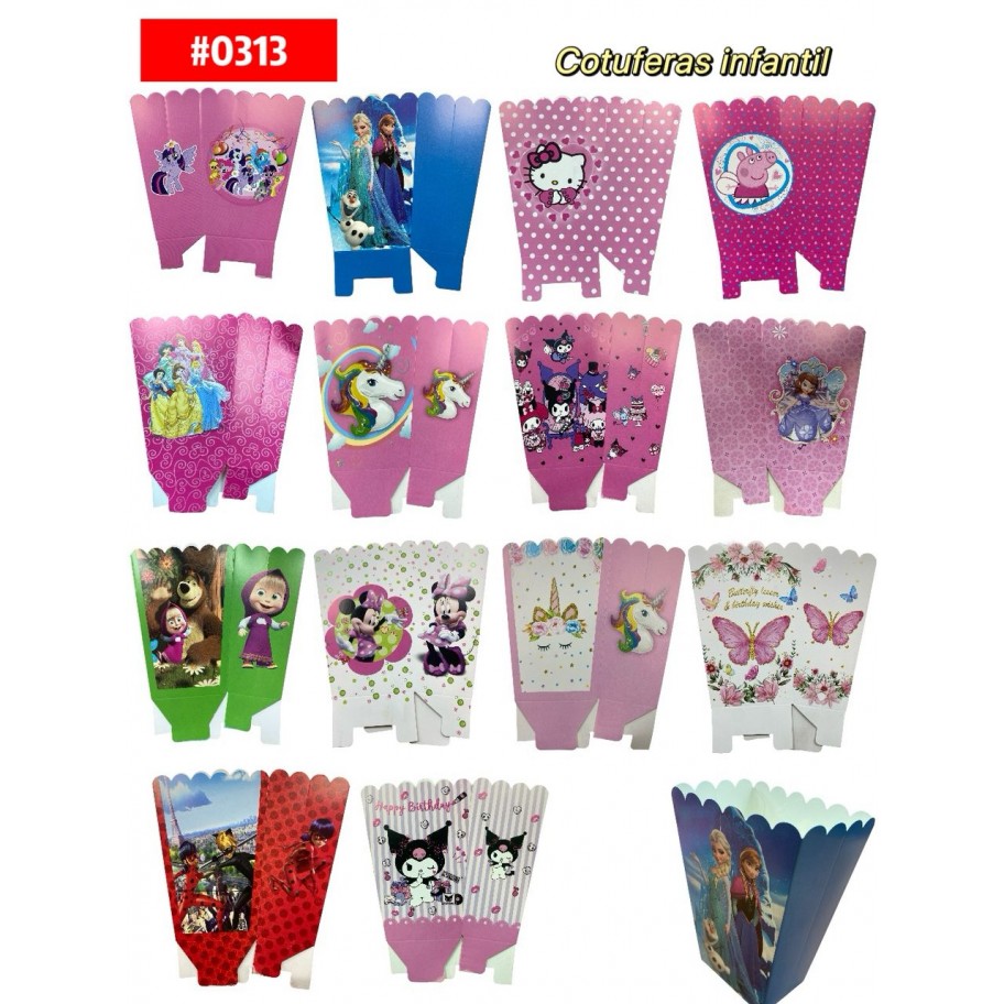 CAJA PARA COTUFAS INFANTIL 6uds #0313 P.U