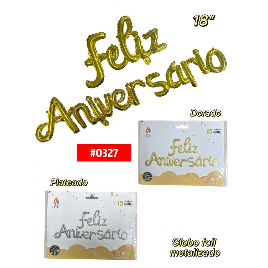 KIT FELIZ ANIVERSARIO CORRIDO #0327 P.U