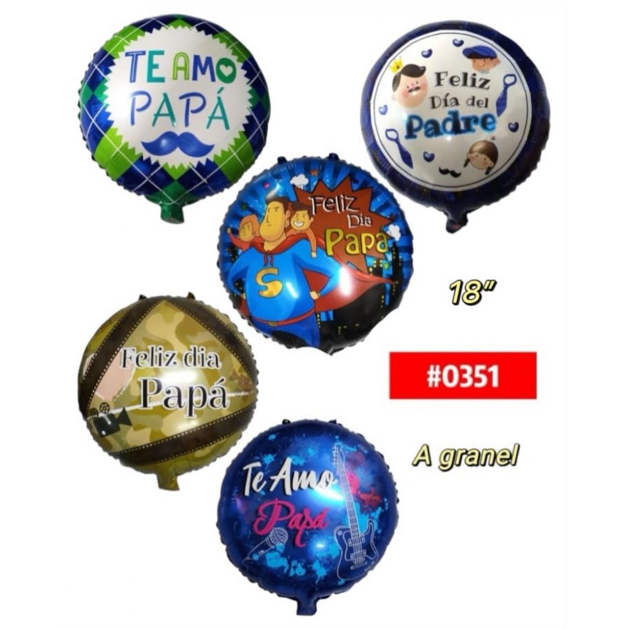 GLOBO FELIZ DIA PAPA 18'' #0351 GRANEL 