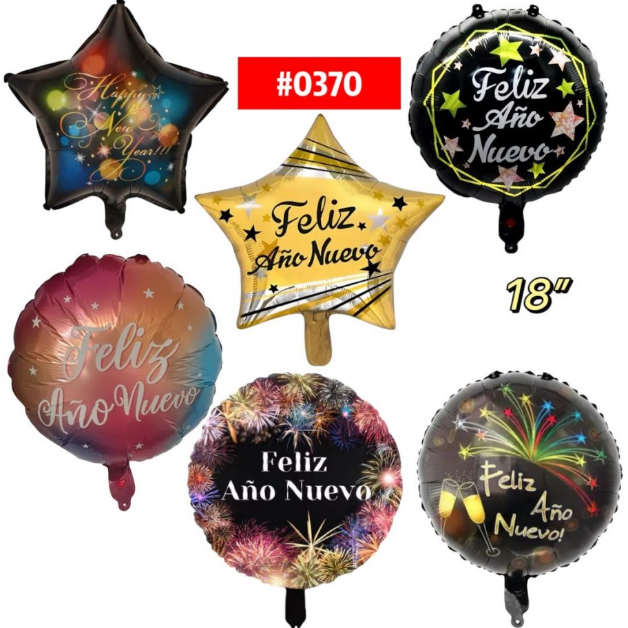 GLOBO FELIZ AÑO NUEVO GRANEL #0370