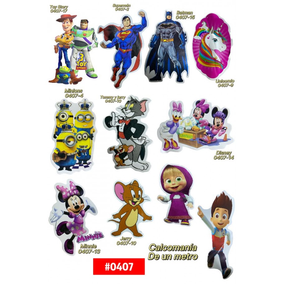 CALCOMANIA INFANTIL #0407 PROMO