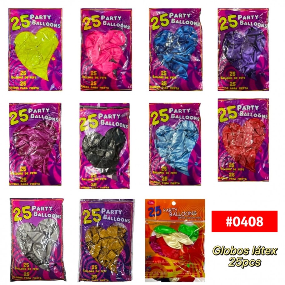 GLOBO LATEX 25uds #0408