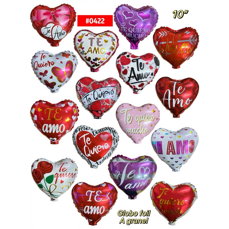 GLOBO CORAZON AMOR 10'' #0422 GRANEL 