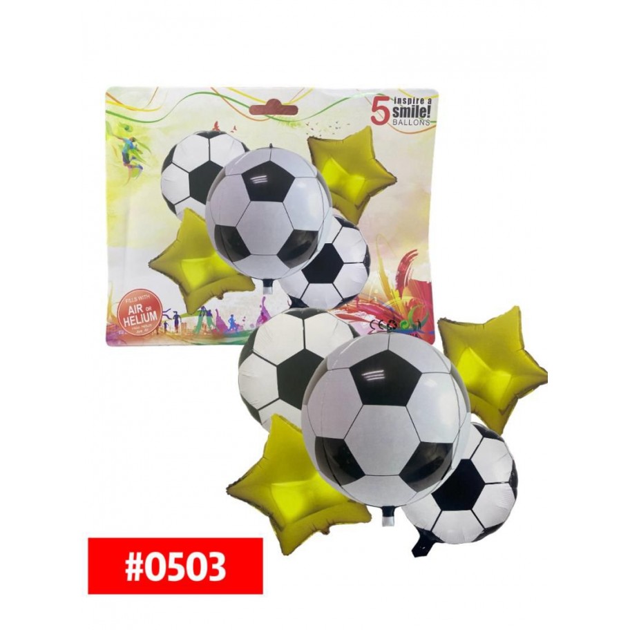 SET DE GLOBOS FUTBOL 5pcs #0503