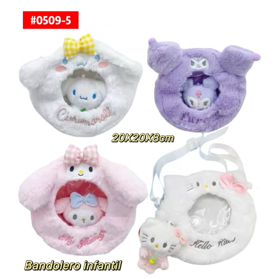 BANDOLERO CON MUÑECO MELODY/KITTY/CINNAMOROLL #0509-5 P.U