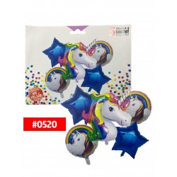 SET DE GLOBOS UNICORNIO 5pcs #0520