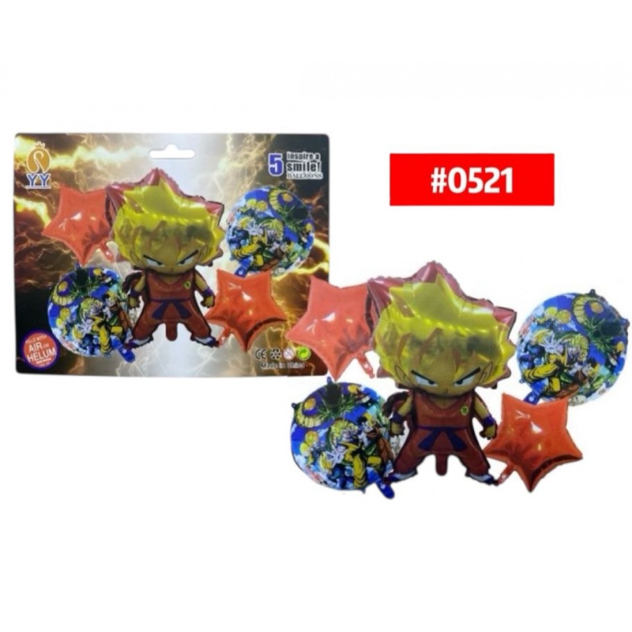 SET DE GLOBOS DRAGON BALL 5pcs #0521