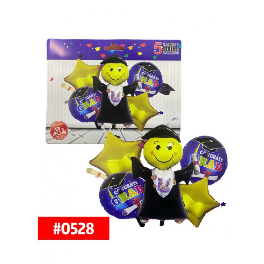 SET DE GLOBOS GRADUACION 5pcs #0528