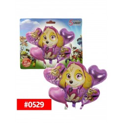 SET DE GLOBOS PAW PATROL 5pcs #0529