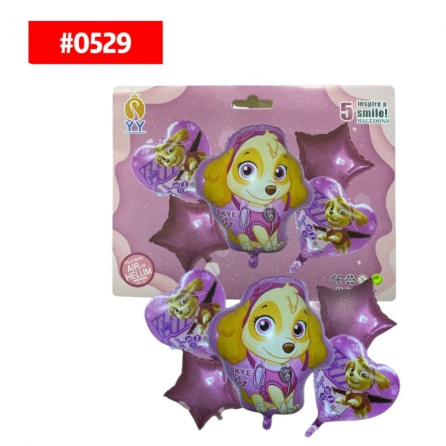 SET DE GLOBOS SKY PAW PATROL 5pcs #0529