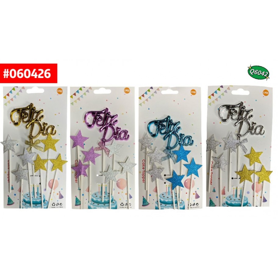 TOPPER FELIZ DIA ESTRELLAS *7 #060426/Q6042