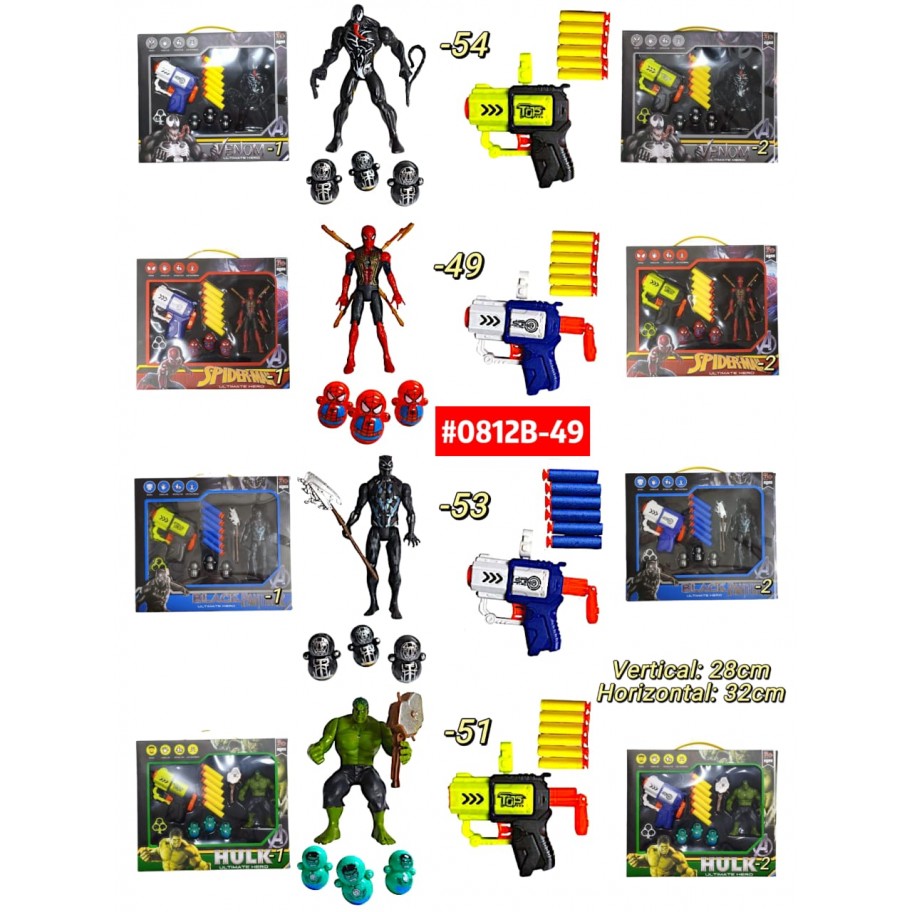 SET DE AVENGERS CON PISTOLA Y DARDOS #0812B-49