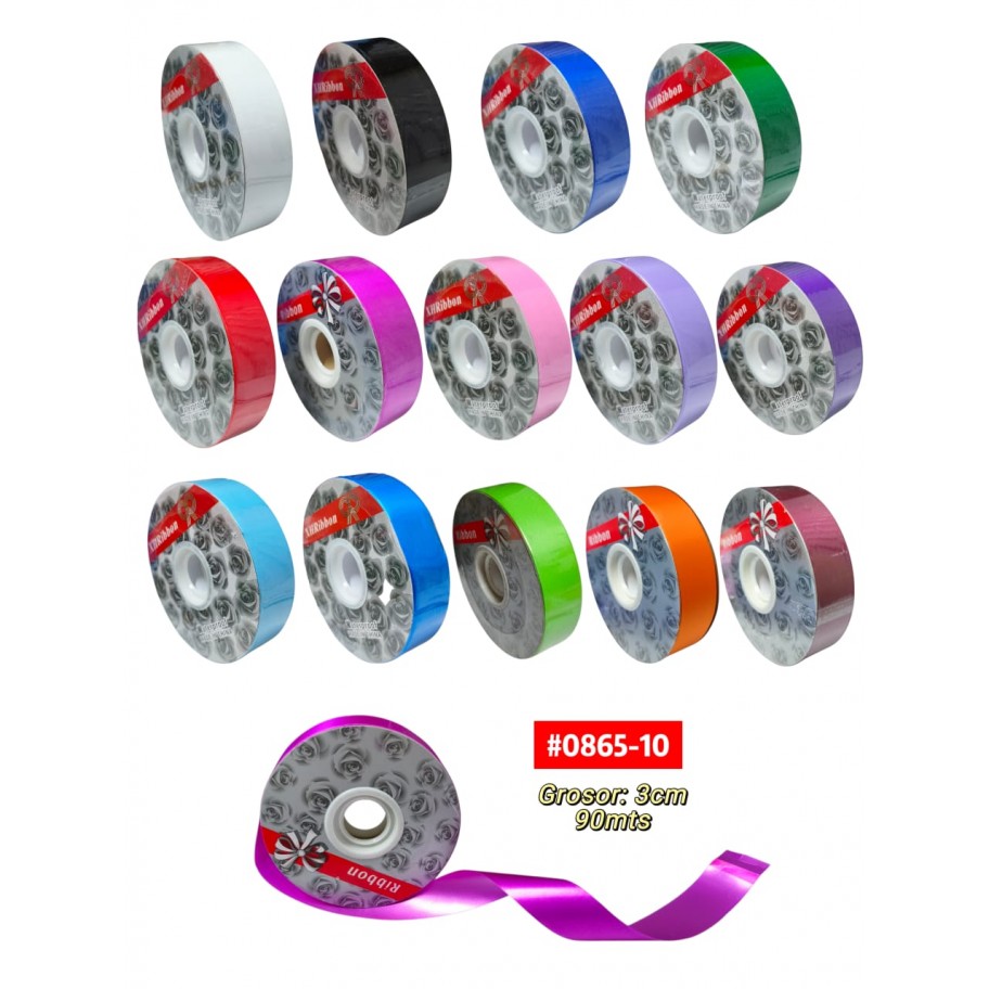 CINTA UNICOLOR EN ROLLO 90M #0865-10