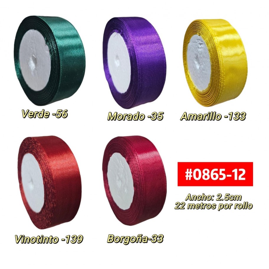 CINTA 2.5cm DE TELA #0865-12