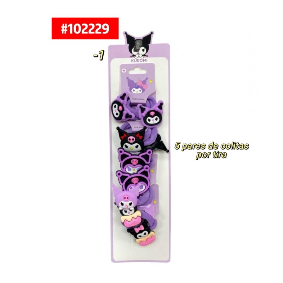 SET DE COLITAS KUROMI 5 PARES #102229