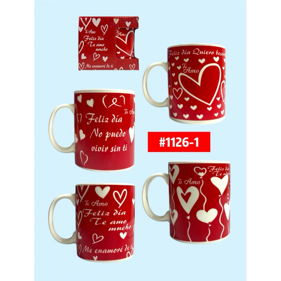 TAZA TE AMO/FELIZ DIA   #1126-1