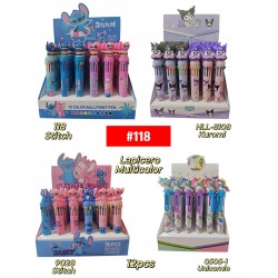 LAPICERO MULTICOLOR STITCH KUROMI UNICORNIO 12uds #118