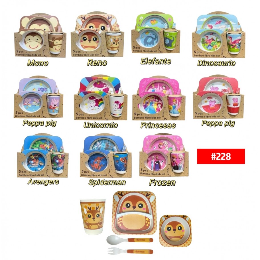 SET DE PLATOS INFANTILES 5in1 #228 P.U