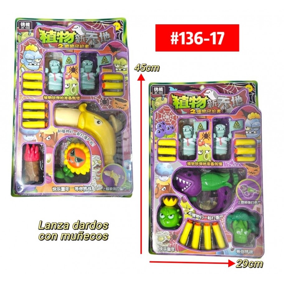 SET LANZA DARDOS PLANTS VS ZOMBIES #136-17