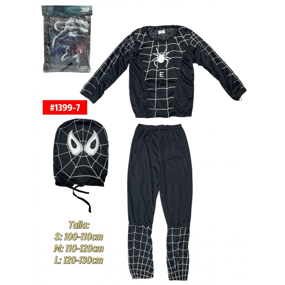 DISFRAZ SPIDERMAN NEGRO #1399-7