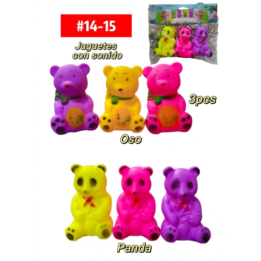JUGUETES CON SONIDO ANIMALES 3pcs #14-15 P.U
